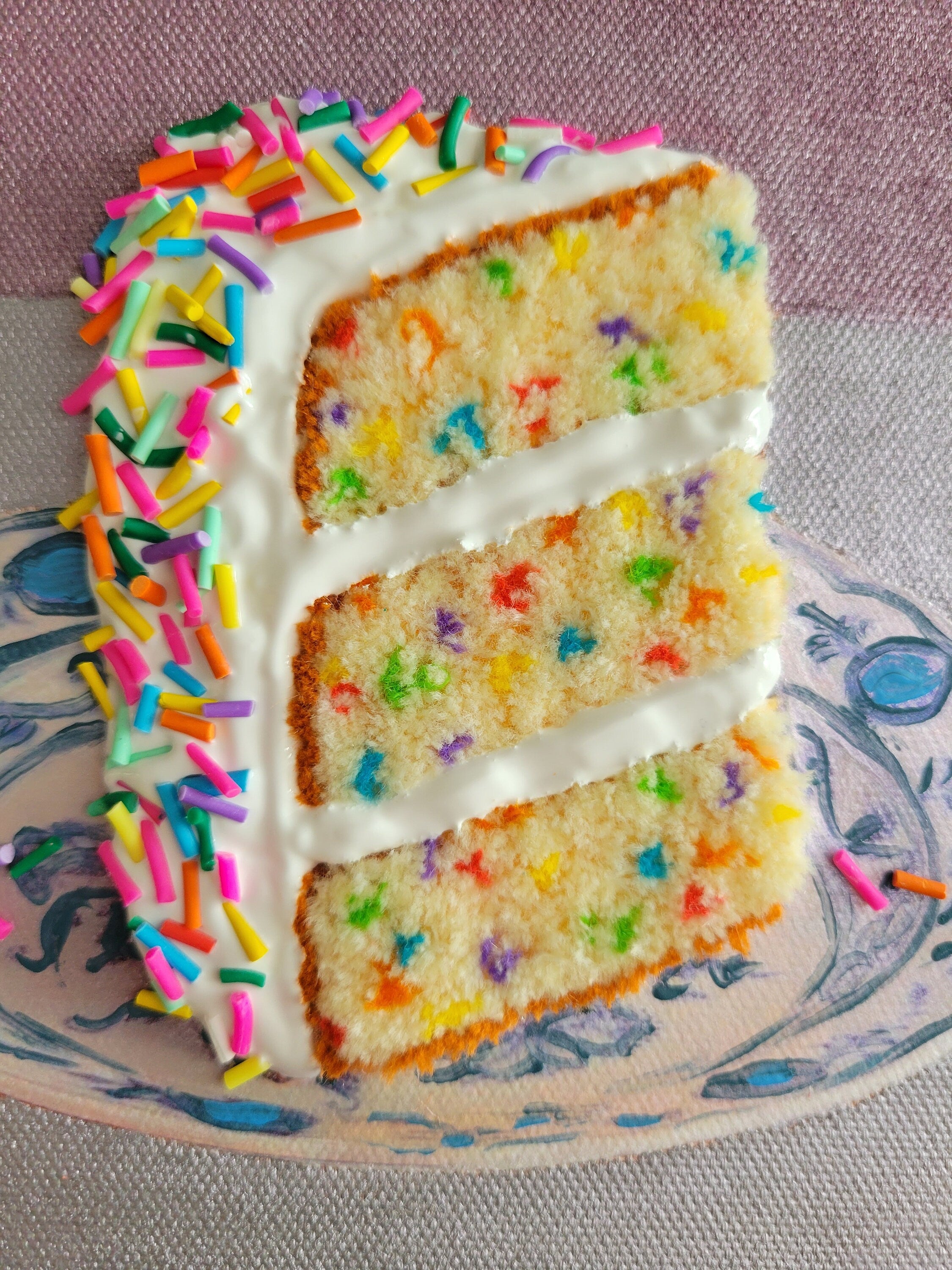 Funfetti embroidery painting (made-to-order, please read description)