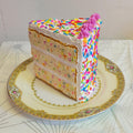 Funfetti embroidered cake sculpture *made to order*