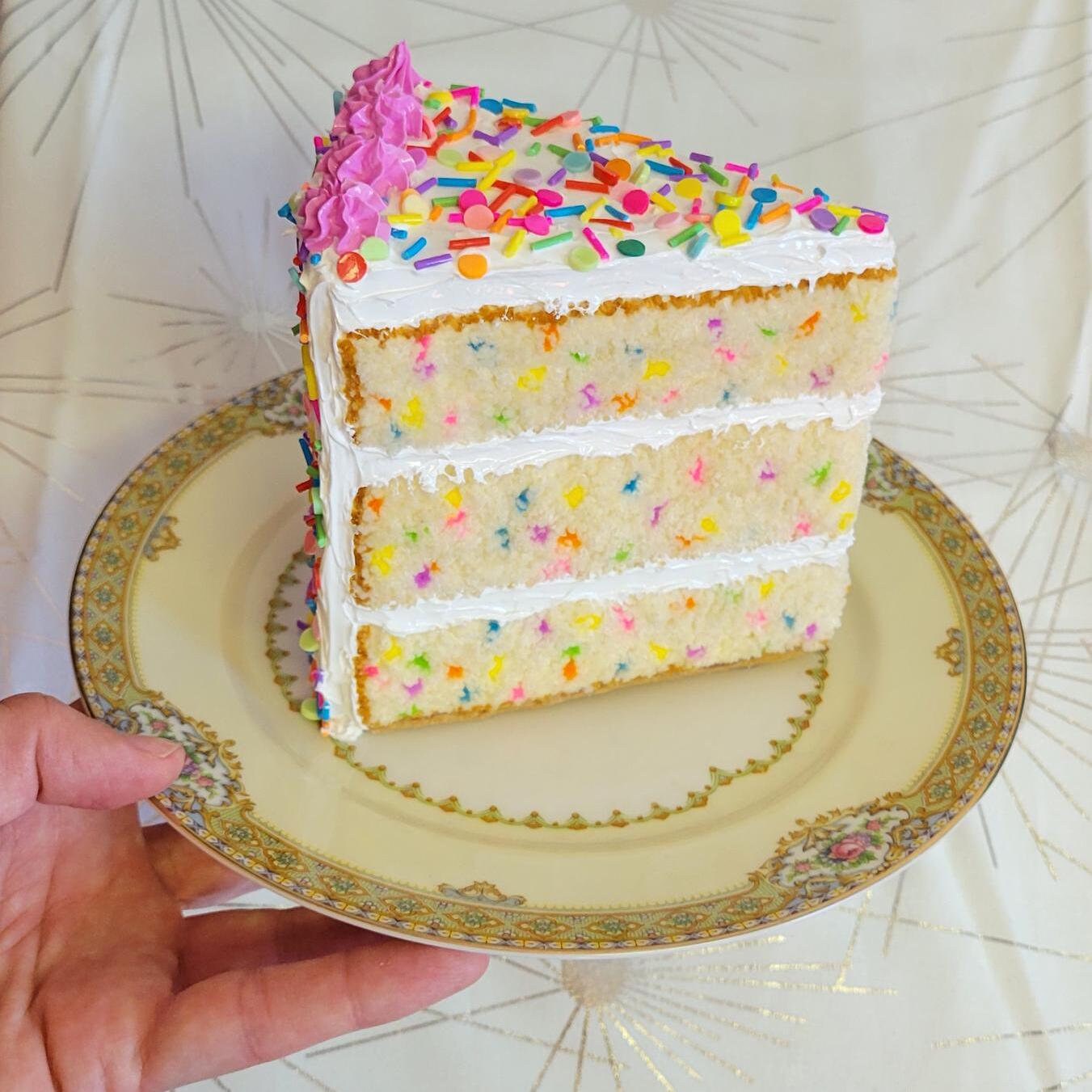 Funfetti embroidered cake sculpture *made to order*