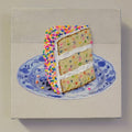 Embroidered Funfetti Cake Painting (made-to-order, please read description)